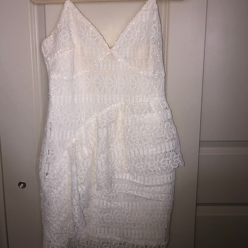 Lulus White Lace Dress!